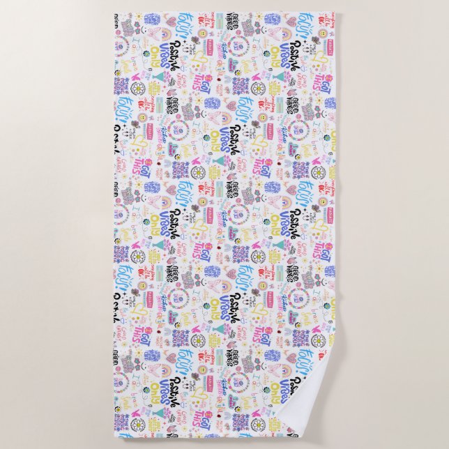 Toalla De Playa Affirmations Beach Towel (Anverso)