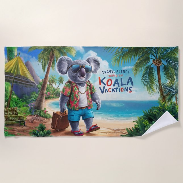 Toalla De Playa Agencia de viajes de Koala (Anverso)