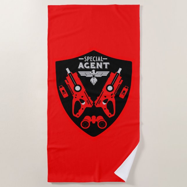 Toalla De Playa Agente especial Kid (Anverso)