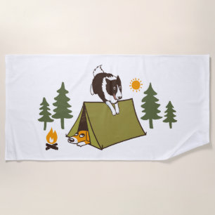 Toalla De Playa Agility Dog Cute Border Collie Camp