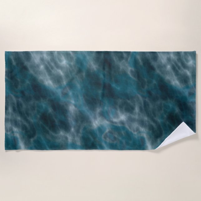 Toalla De Playa Agua turquesa y gris (Anverso)
