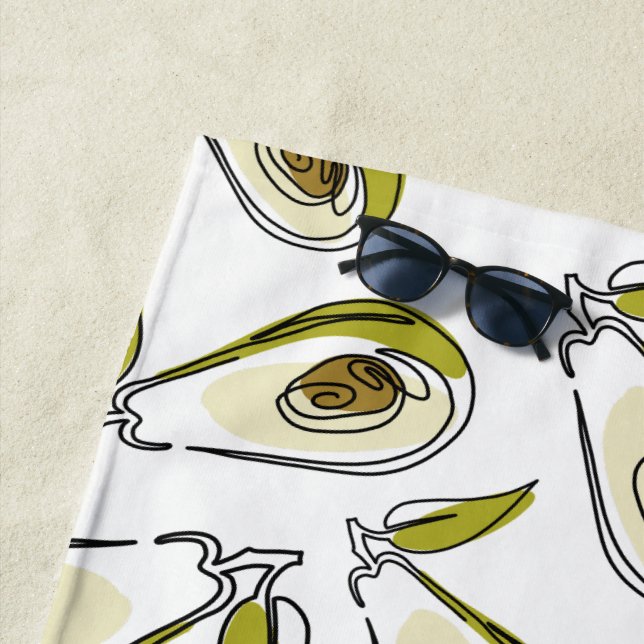 Toalla de playa Aguacate (In situ)