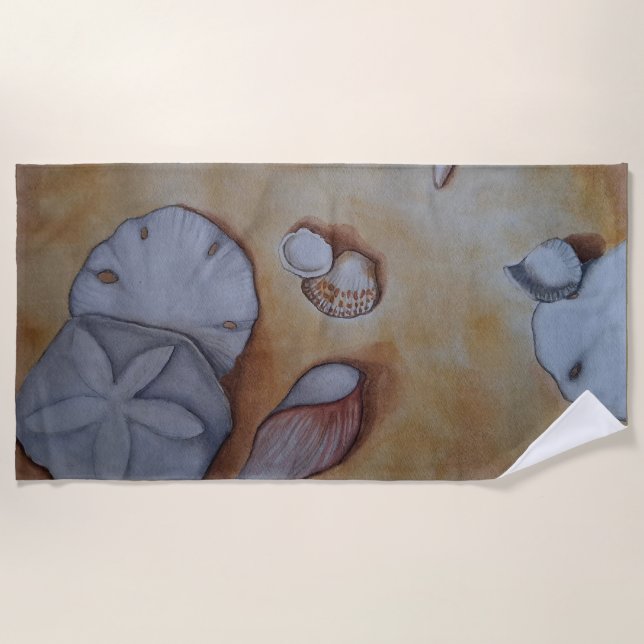 Toalla De Playa Aguas marinas en la costa (Anverso)