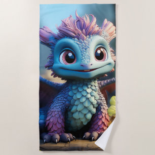 Toalla De Playa Aiden, un dragón caprichoso