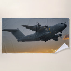 Toalla De Playa Airbus A400M Al Atardecer