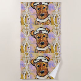 TOALLA DE PLAYA AIREDALE TERRIER