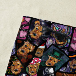 TOALLA DE PLAYA AIREDALE TERRIER