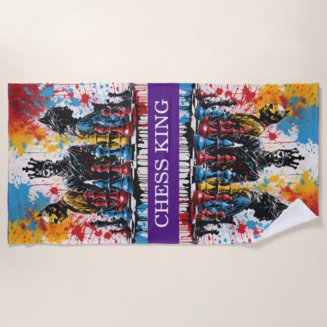 Toalla De Playa Ajedrez (Anverso)