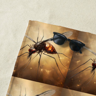 Toalla De Playa Alas intrincadas: El arte fractal de mosquitos
