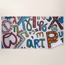 Toalla De Playa Alfabeto colorido
