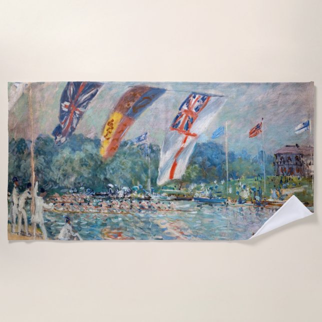 Toalla De Playa Alfred Sisley - Regatta en Molesey (Anverso)