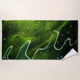 Toalla De Playa Algas verdes y agua btcnm