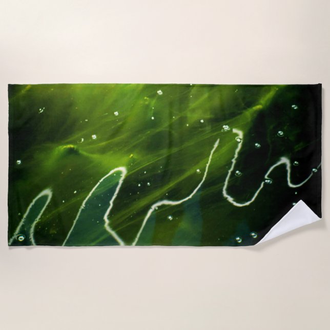Toalla De Playa Algas verdes y agua btcnm (Anverso)