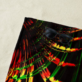 Toalla De Playa ¿Algunas hojas de pasto y 'pétalos de flores de fu