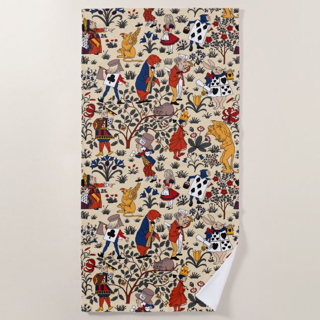 Toalla De Playa Alicia en el país de las maravillas (Anverso)