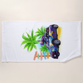 Toalla De Playa ¡Alien montando un mini!