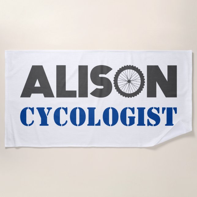Toalla De Playa Alison Mountain Biker (Anverso)