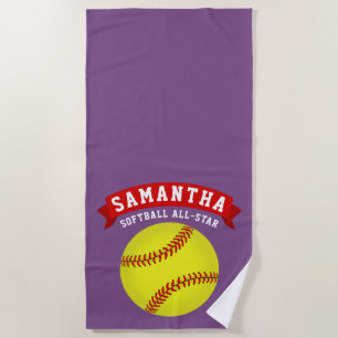 Toalla De Playa All-Star de Softball