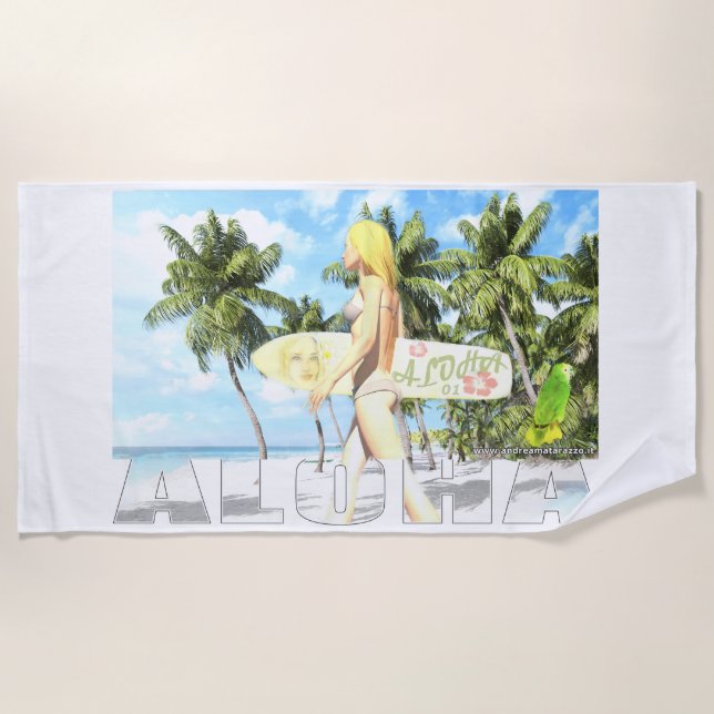 Toalla De Playa Aloha 01 (Anverso)