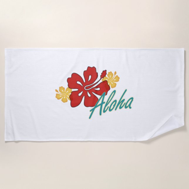 Toalla De Playa Aloha Hibiscus (Anverso)