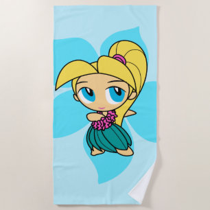 Toalla De Playa Aloha Honeys Blond Hula Chica Hawaiian Hibiscus
