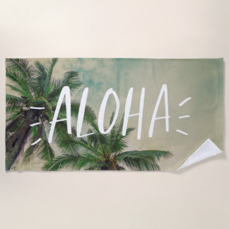 Toalla De Playa Aloha Palm Trees