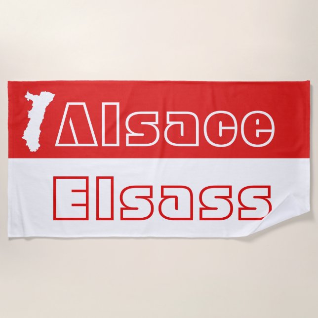 Toalla de playa Alsacia - Elsass (Anverso)