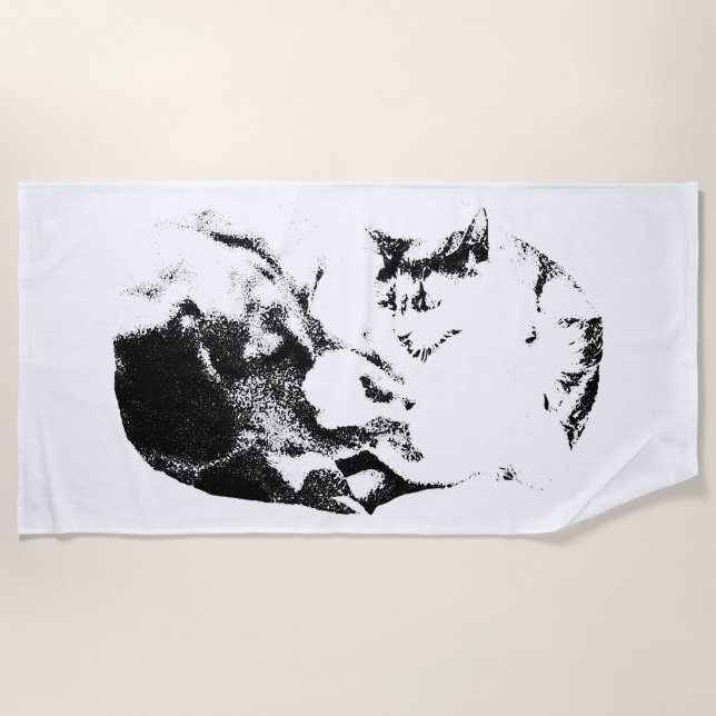 Toalla De Playa Alto al fuego en la noche (Anverso)