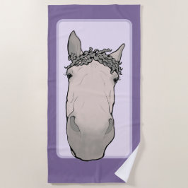 Toalla De Playa Amante de Caballos Divertido Supervisora Snoot Cap