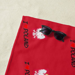 Toalla De Playa Amar el águila polaca