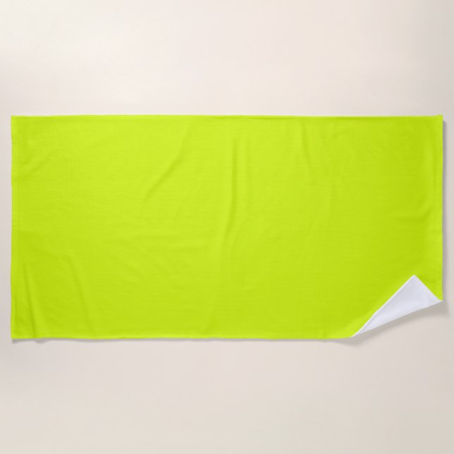Toalla De Playa Amarillo Chartreuse (color sólido) (Anverso)