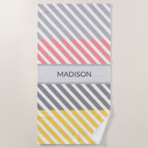 Amarillo rosa Rayado simple multicolor fresco únic