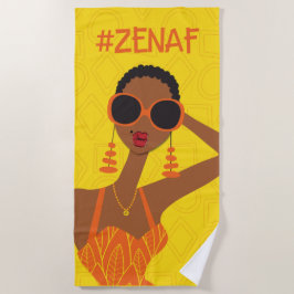 Toalla De Playa Amarillo y naranja #zenaf