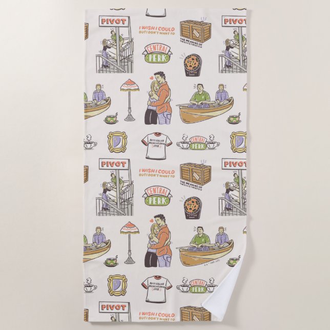 Toalla De Playa AMIGOS™ | Iconos Personalizados (Anverso)