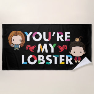 Toalla De Playa AMIGOS™ Ross y Rachel Lobster Chibi