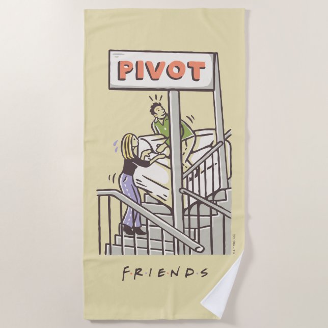 Toalla De Playa AMIGOS™ | Ross y Rachel PIVOT (Anverso)