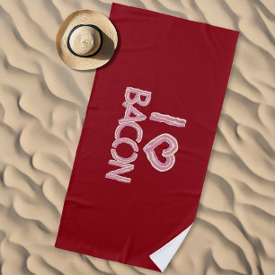 Toalla De Playa Amo a Bacon
