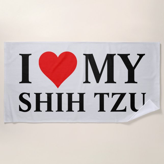 Toalla De Playa Amo mi Shih Tzu (Anverso)