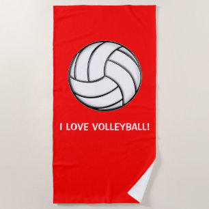 Toalla De Playa ¡Amo voleibol!