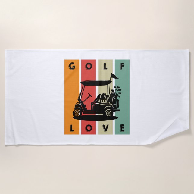 Toalla De Playa Amor al golf (Anverso)