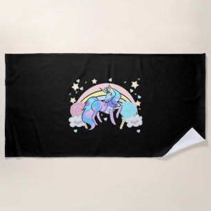 Toalla De Playa amor de unicornio