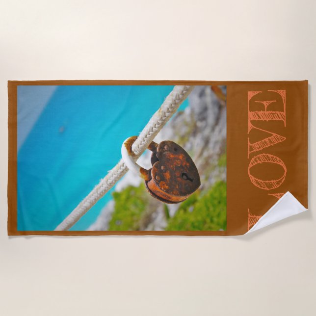 Toalla De Playa ¡Amor encerrado! (Anverso)
