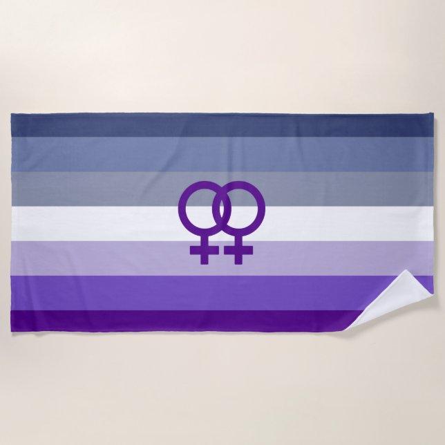 Toalla De Playa Amor Lésbico Butch Orgullo WLW (Anverso)