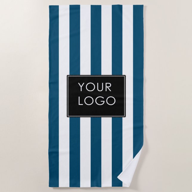 Toalla De Playa Añadir logotipo comercial Bandas gruesas Bandas az (Anverso)