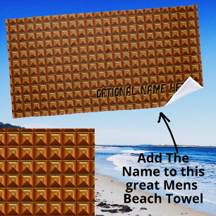 Toalla De Playa Añadir nombre, Bloque metálico Efecto Waffle Aspec