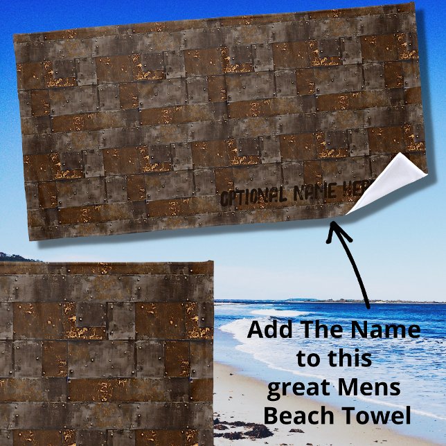 Toalla De Playa Añadir nombre, pared de acero Metalizado poco rígi (Subido por el creador)
