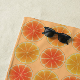 Toalla de playa anaranjada
