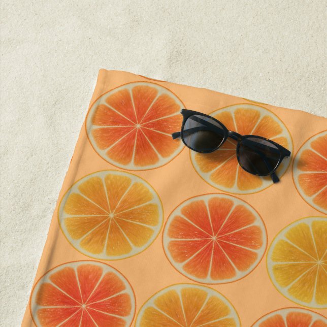 Toalla de playa anaranjada (In situ)