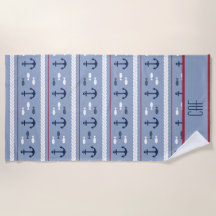 Anclajes náuticos rojos y blancos de la Marina Azu