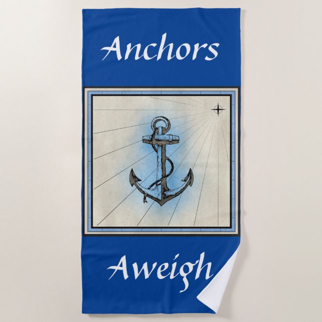 Toalla De Playa Anclas Aweigh (Anverso)